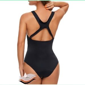 Mordlanka Period Swimwear One Piece Leakproof Swimsuit for Teen Girls Women